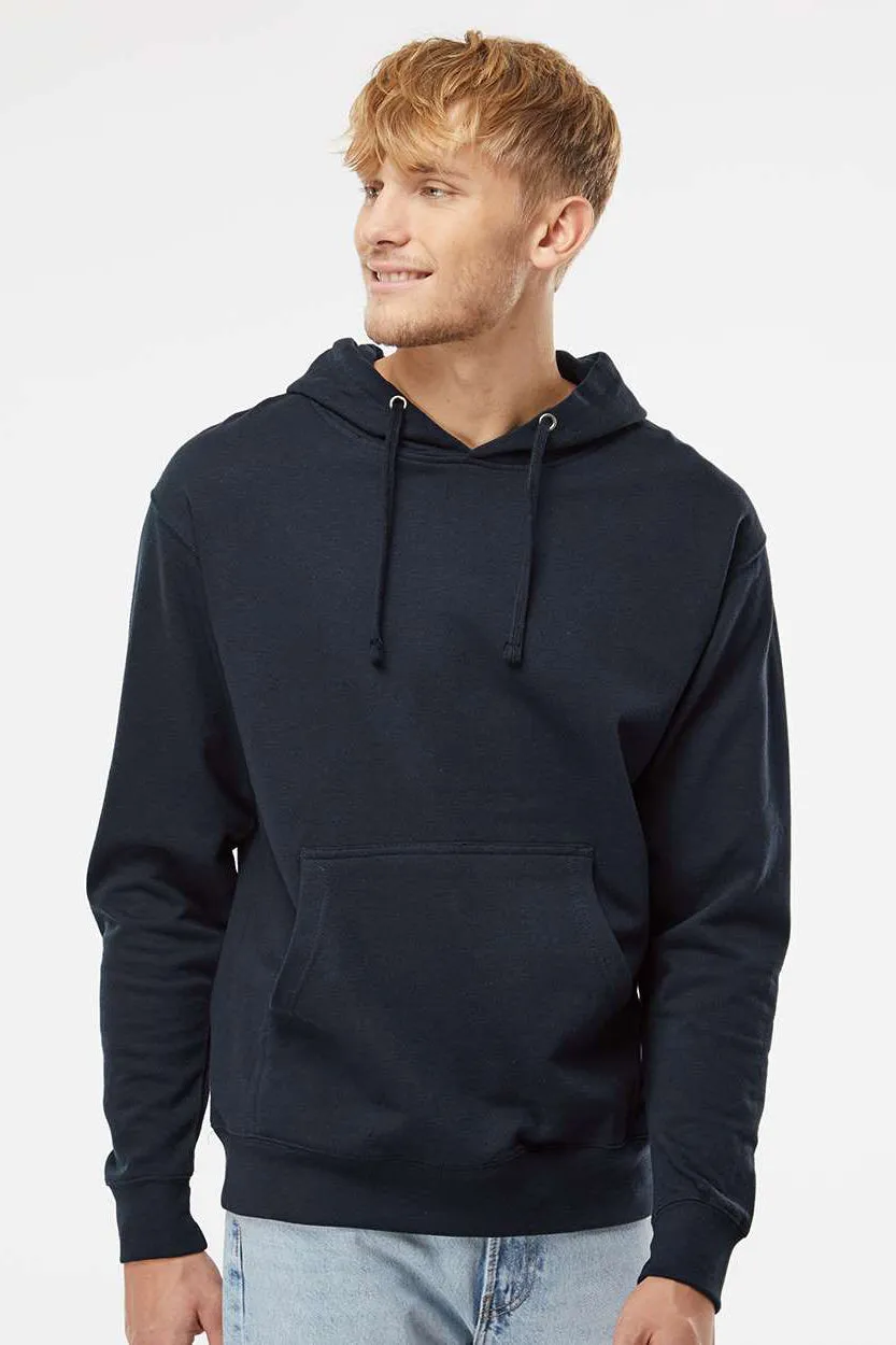 Independent Trading Company Mens Hooded Sweatshirt Hoodie w/ Pouch Pocket - Classic Navy Blue
