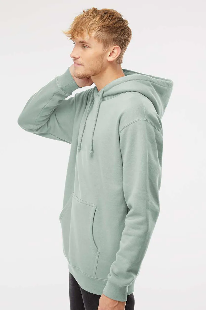 Independent Trading Company Mens Hooded Sweatshirt Hoodie w/ Pouch Pocket - Dusty Sage Green