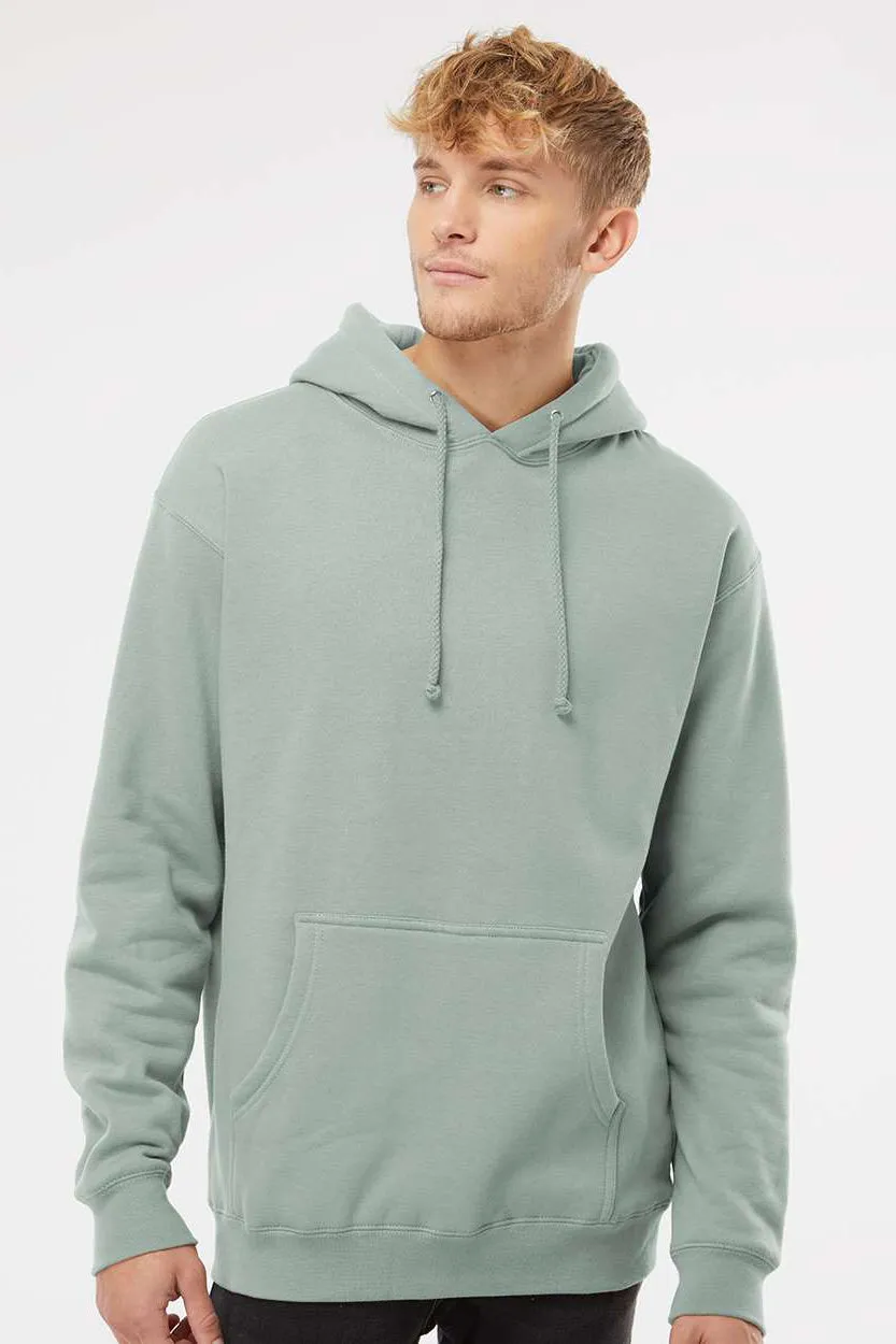 Independent Trading Company Mens Hooded Sweatshirt Hoodie w/ Pouch Pocket - Dusty Sage Green