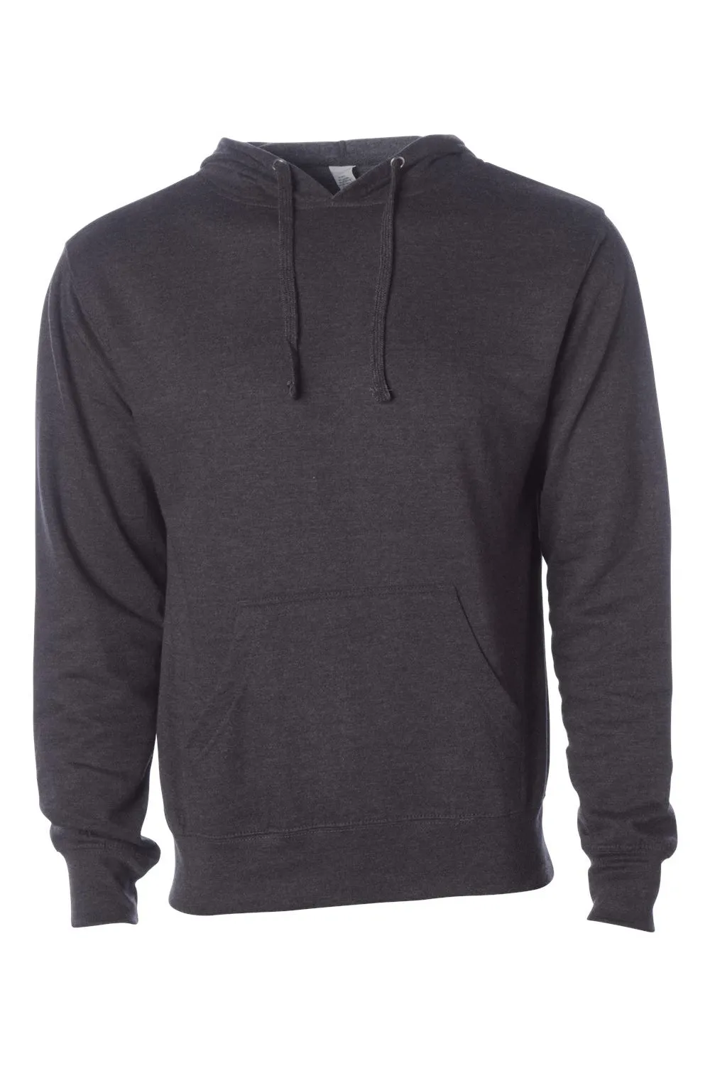 Independent Trading Company Mens Hooded Sweatshirt Hoodie w/ Pouch Pocket - Heather Charcoal Grey