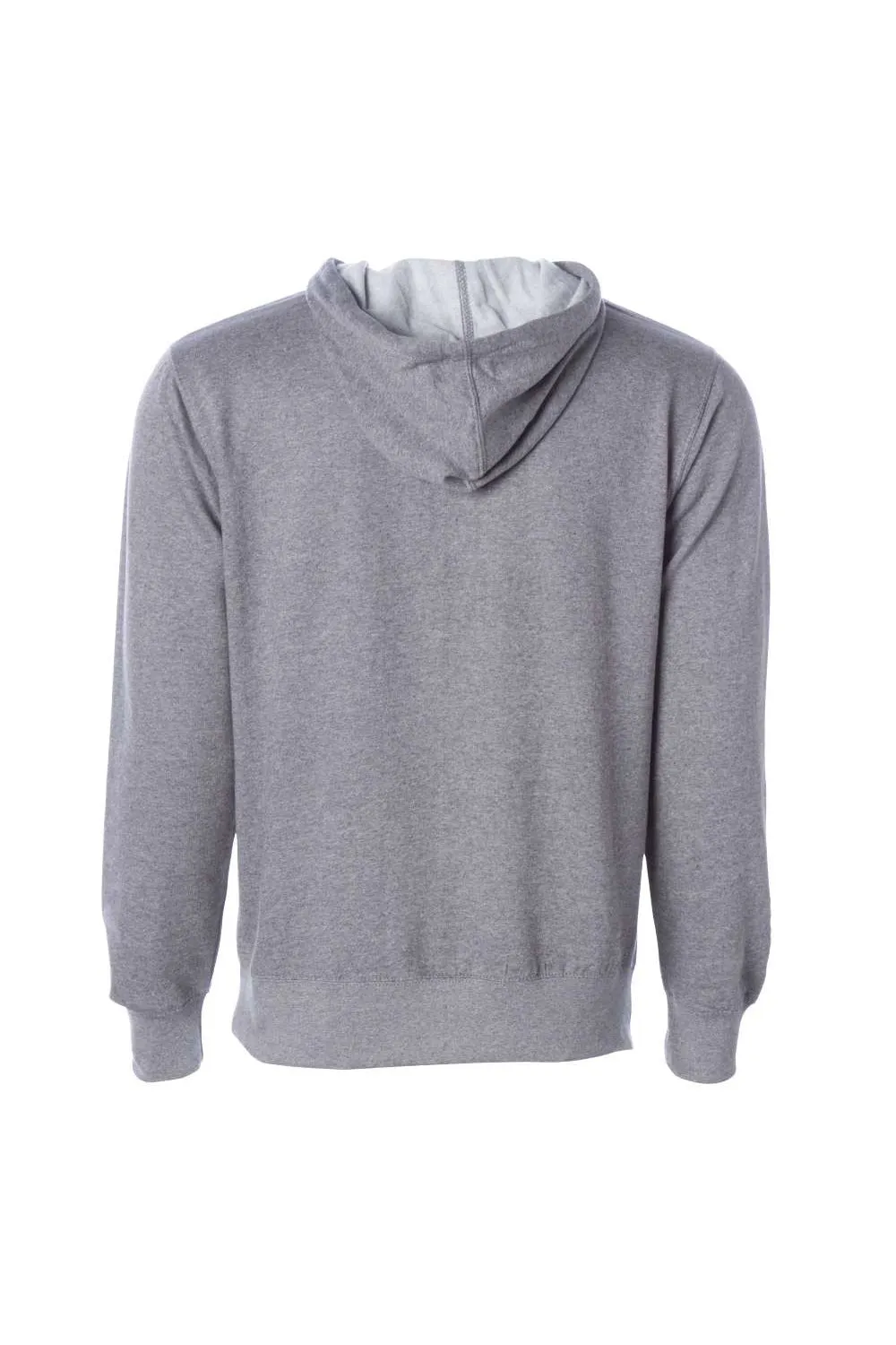 Independent Trading Company Mens Hooded Sweatshirt Hoodie w/ Pouch Pocket - Heather Gunmetal Grey