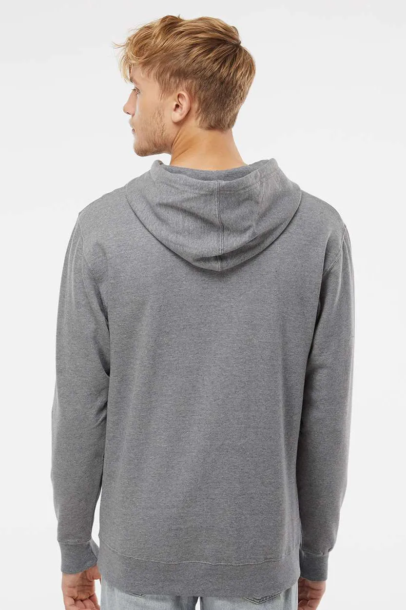 Independent Trading Company Mens Hooded Sweatshirt Hoodie w/ Pouch Pocket - Heather Gunmetal Grey