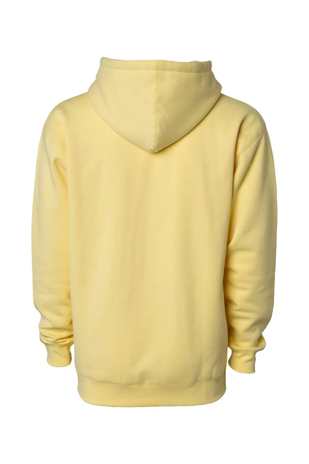 Independent Trading Company Mens Hooded Sweatshirt Hoodie w/ Pouch Pocket - Light Yellow