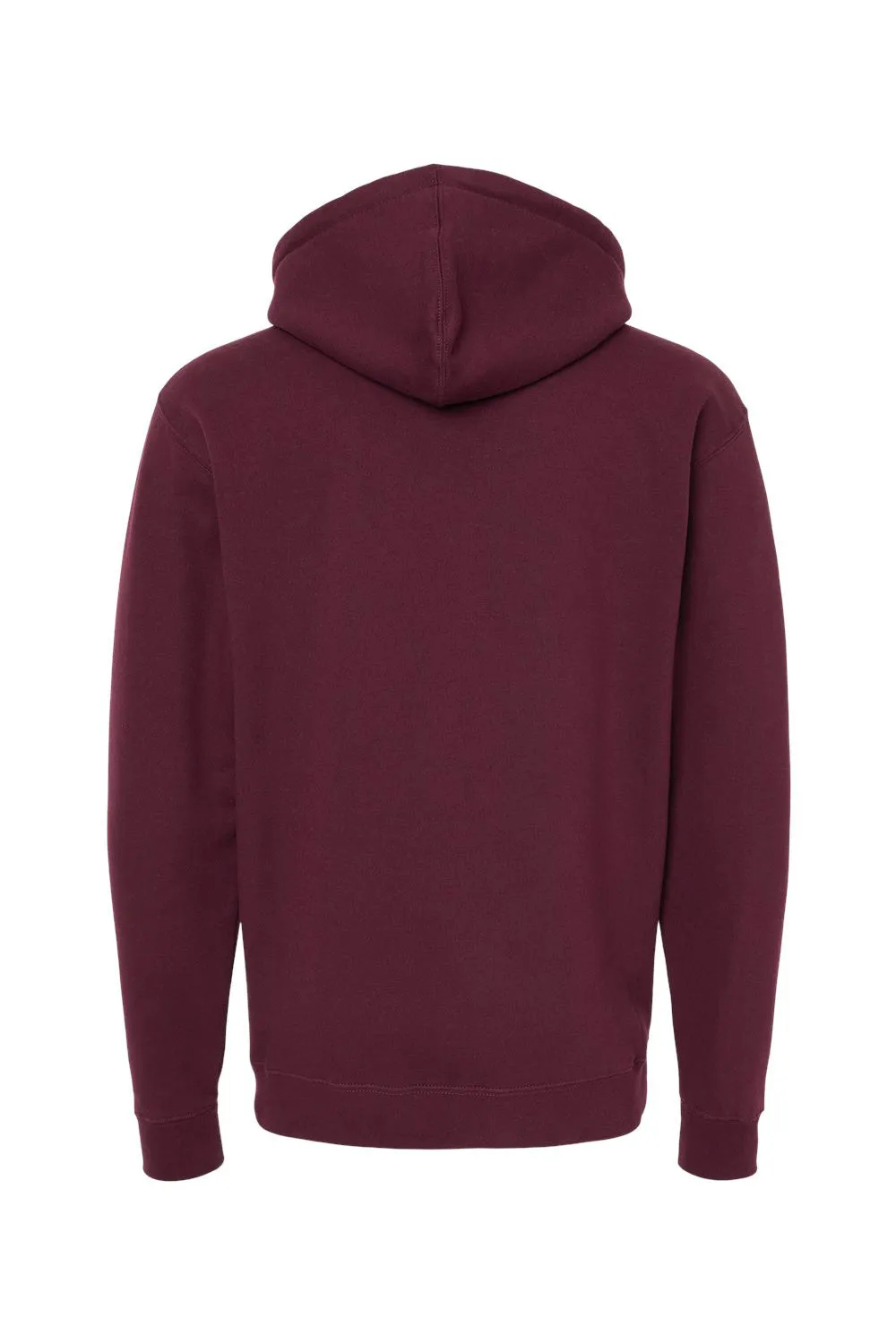 Independent Trading Company Mens Hooded Sweatshirt Hoodie w/ Pouch Pocket - Maroon
