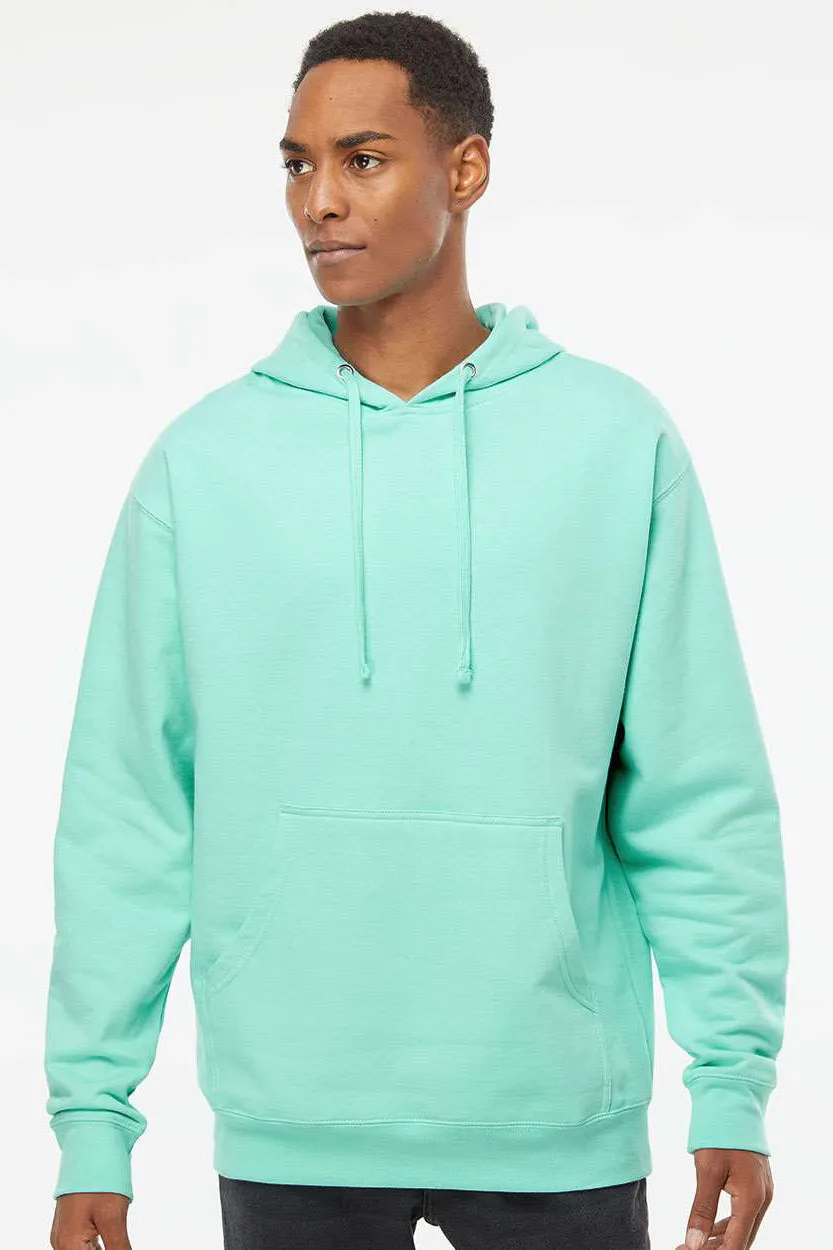 Independent Trading Company Mens Hooded Sweatshirt Hoodie w/ Pouch Pocket - Mint Green