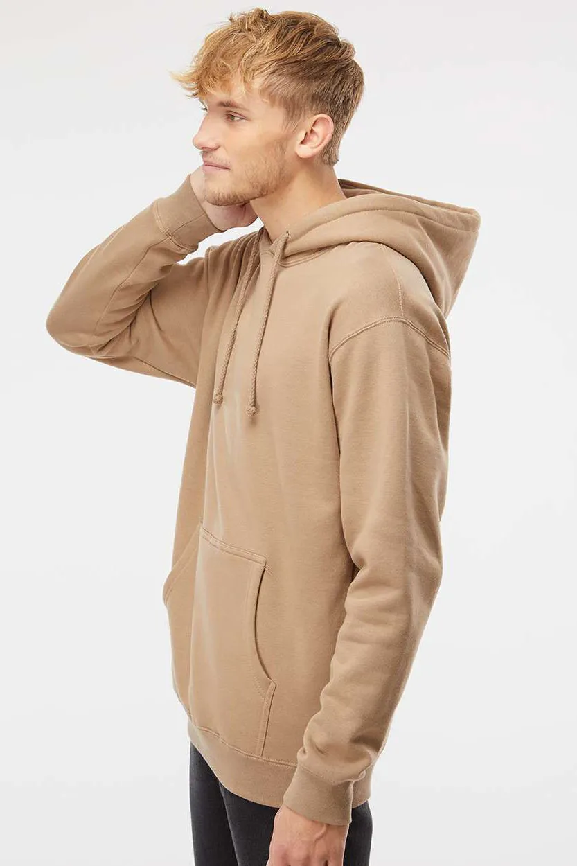 Independent Trading Company Mens Hooded Sweatshirt Hoodie w/ Pouch Pocket - Sandstone Brown