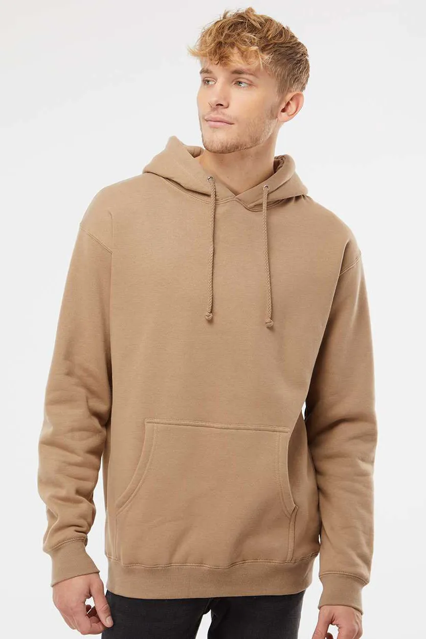 Independent Trading Company Mens Hooded Sweatshirt Hoodie w/ Pouch Pocket - Sandstone Brown