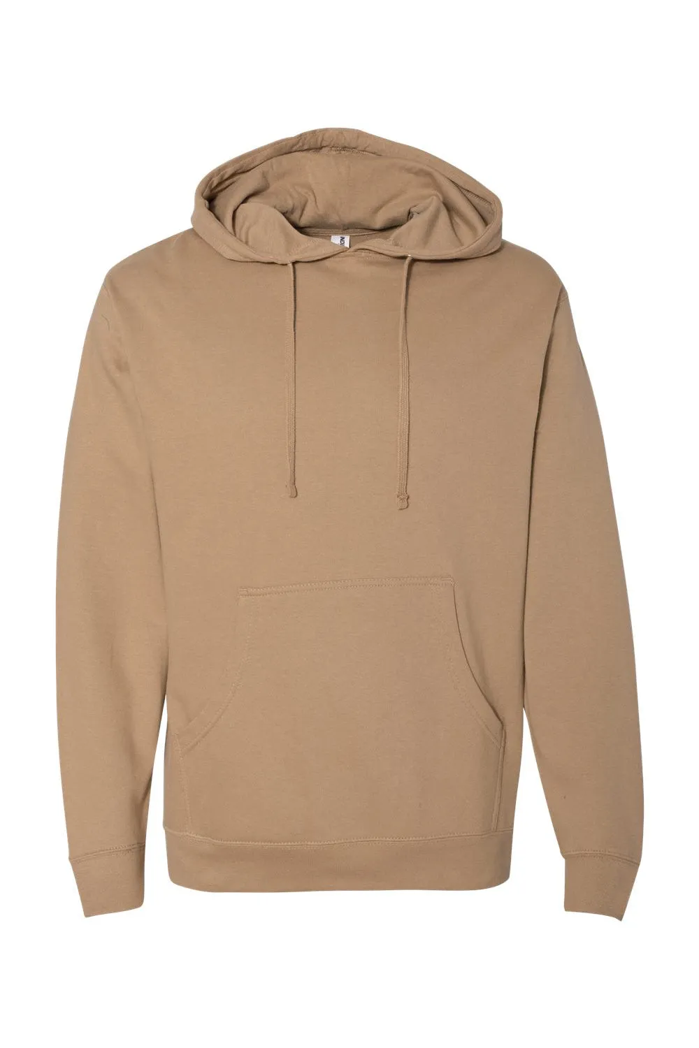 Independent Trading Company Mens Hooded Sweatshirt Hoodie w/ Pouch Pocket - Sandstone Brown