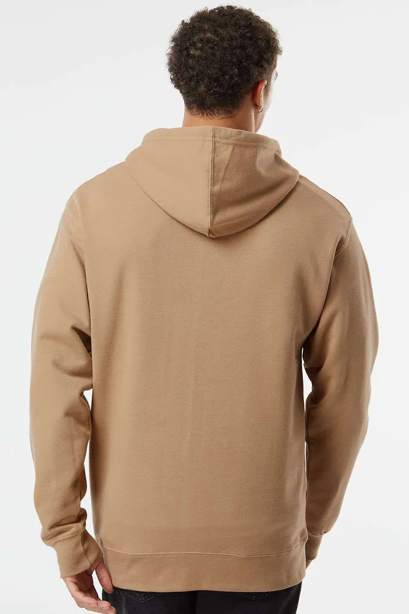 Independent Trading Company Mens Hooded Sweatshirt Hoodie w/ Pouch Pocket - Sandstone Brown