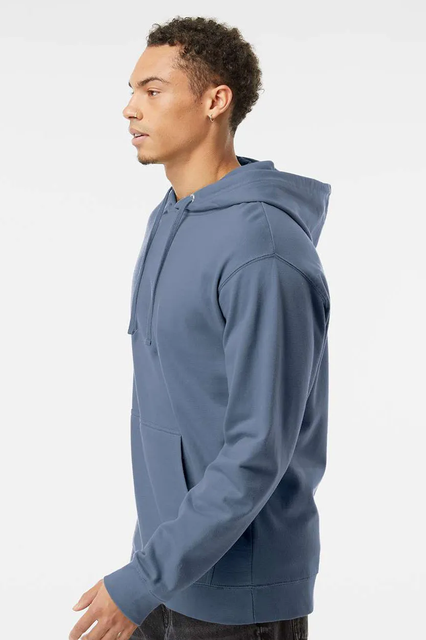 Independent Trading Company Mens Hooded Sweatshirt Hoodie w/ Pouch Pocket - Storm Blue