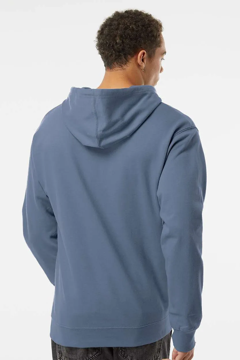 Independent Trading Company Mens Hooded Sweatshirt Hoodie w/ Pouch Pocket - Storm Blue