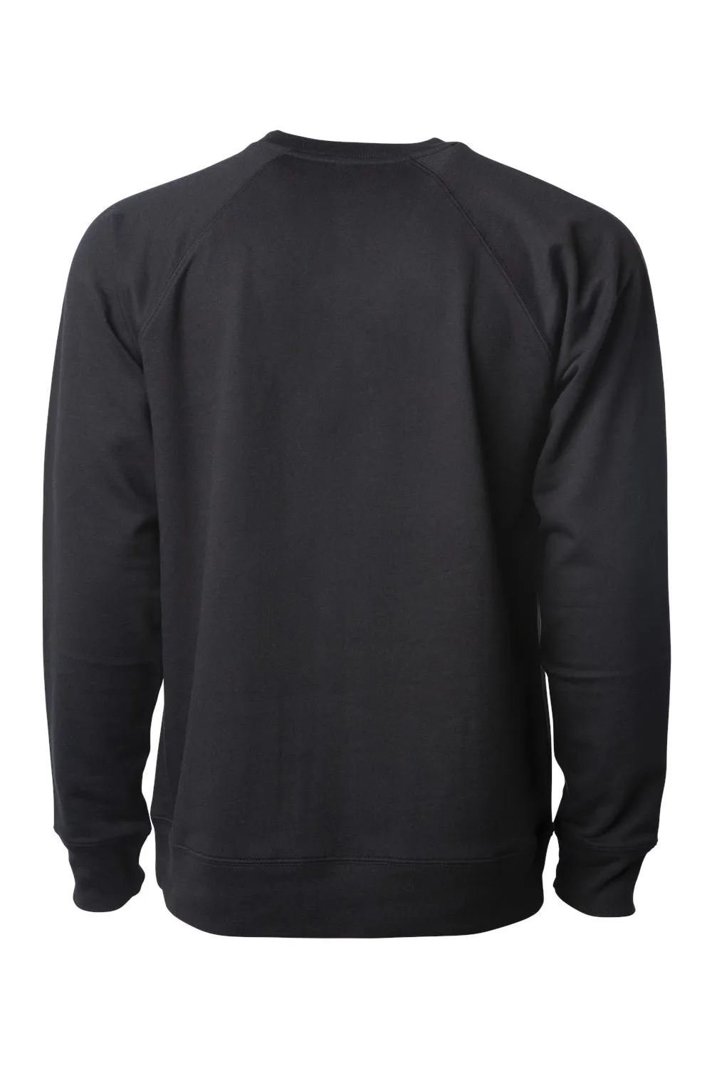 Independent Trading Company Mens Icon Loopback Terry Crewneck Sweatshirt - Black