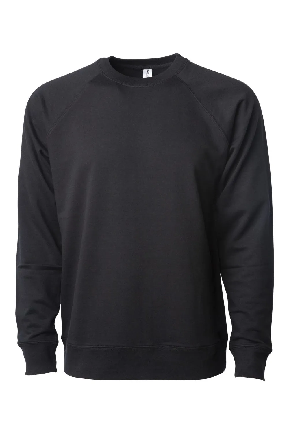 Independent Trading Company Mens Icon Loopback Terry Crewneck Sweatshirt - Black