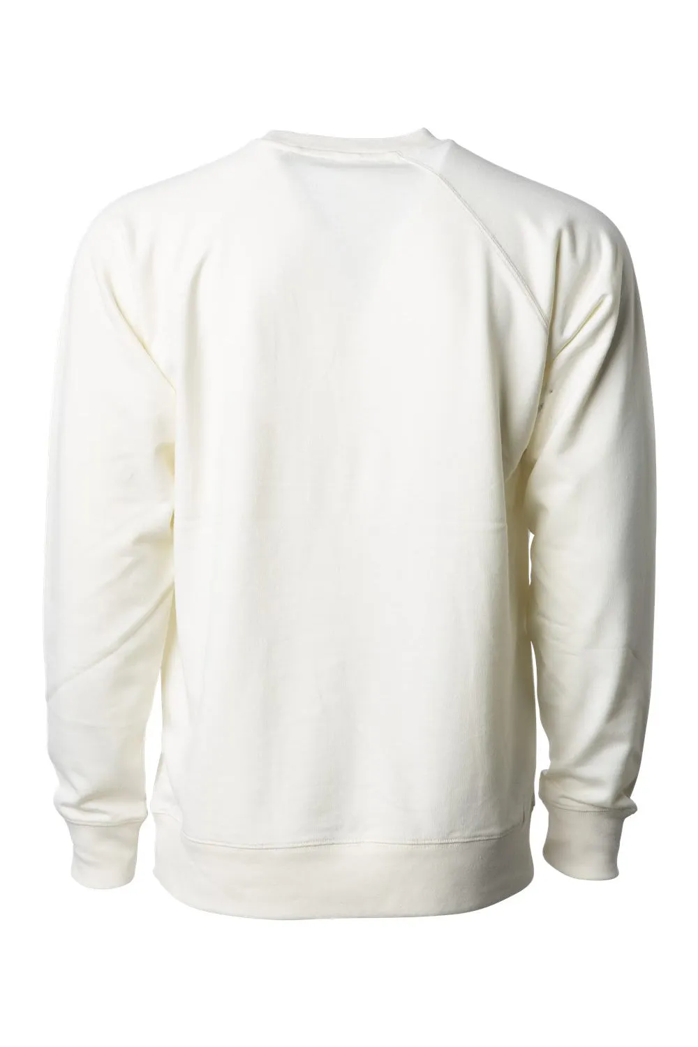 Independent Trading Company Mens Icon Loopback Terry Crewneck Sweatshirt - Bone White