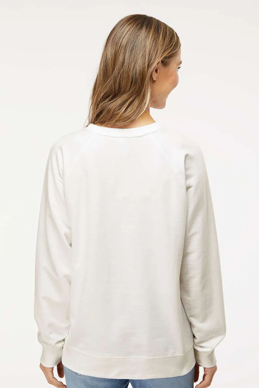 Independent Trading Company Mens Icon Loopback Terry Crewneck Sweatshirt - Bone White