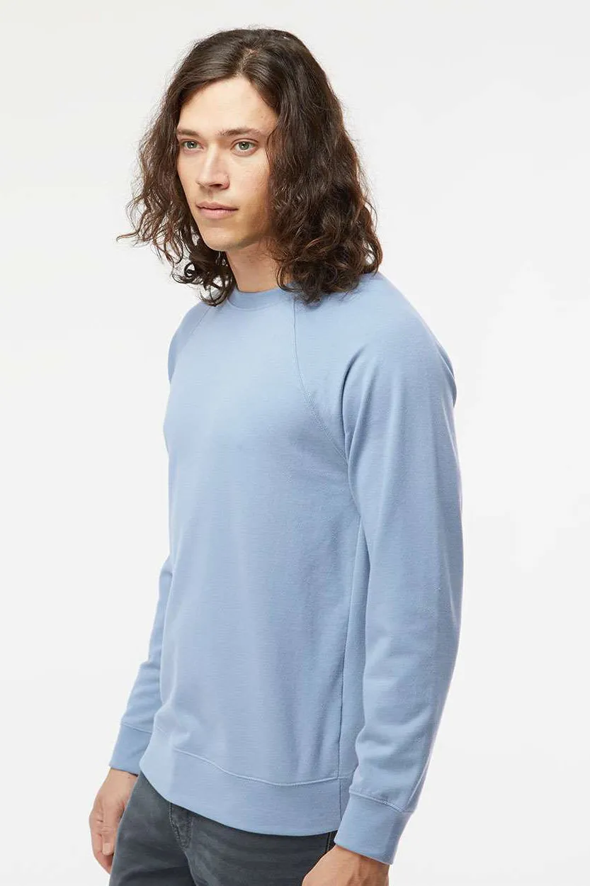 Independent Trading Company Mens Icon Loopback Terry Crewneck Sweatshirt - Misty Blue