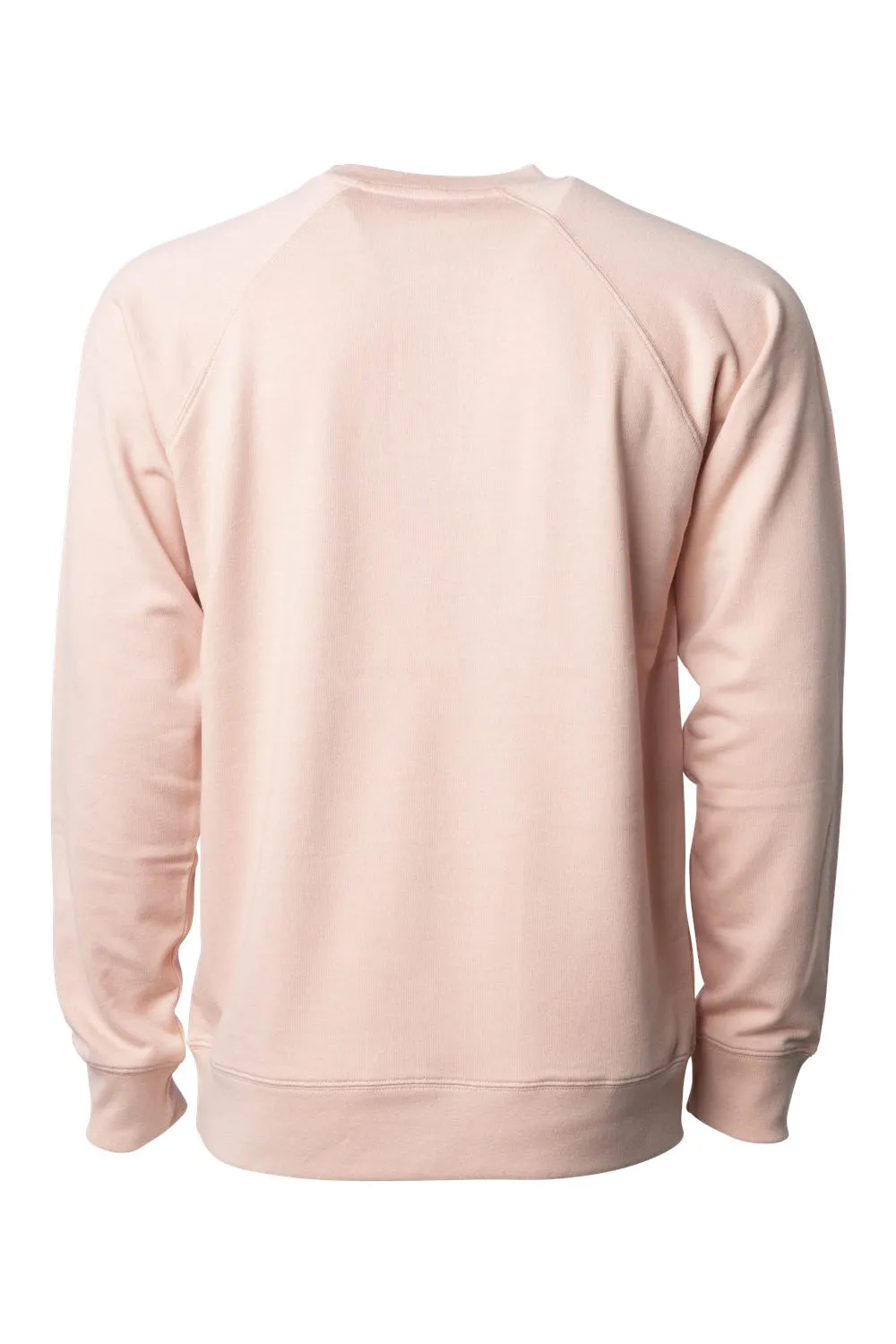 Independent Trading Company Mens Icon Loopback Terry Crewneck Sweatshirt - Rose Pink