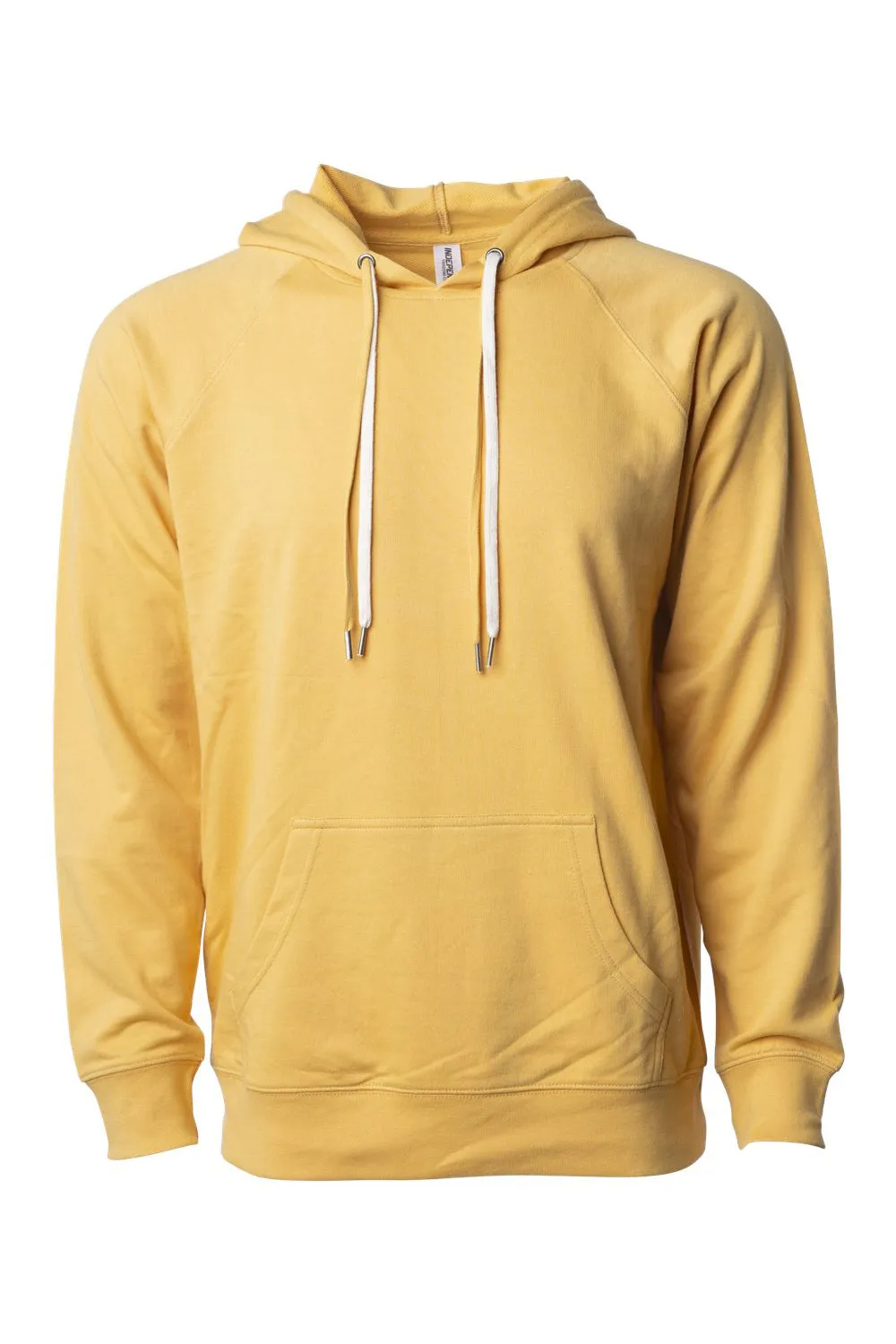 Independent Trading Company Mens Icon Loopback Terry Hooded Sweatshirt Hoodie w/ Pouch Pocket - Harvest Gold