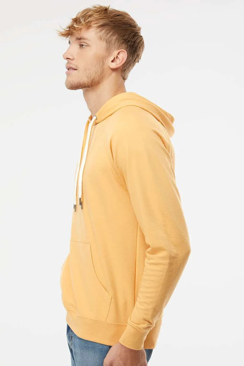 Independent Trading Company Mens Icon Loopback Terry Hooded Sweatshirt Hoodie w/ Pouch Pocket - Harvest Gold
