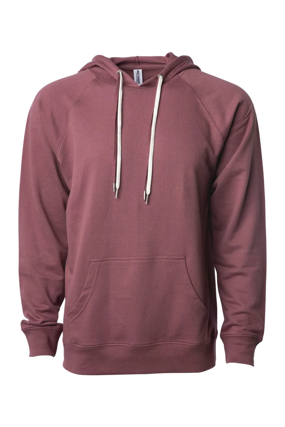 Independent Trading Company Mens Icon Loopback Terry Hooded Sweatshirt Hoodie w/ Pouch Pocket - Port