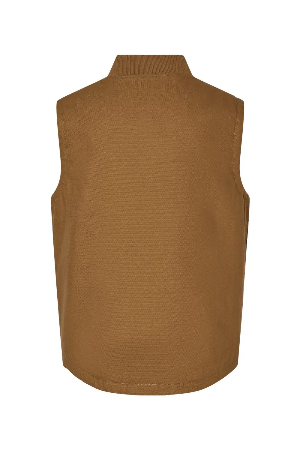 Independent Trading Company Mens Insulated Canvas Full Zip Vest - Saddle Brown