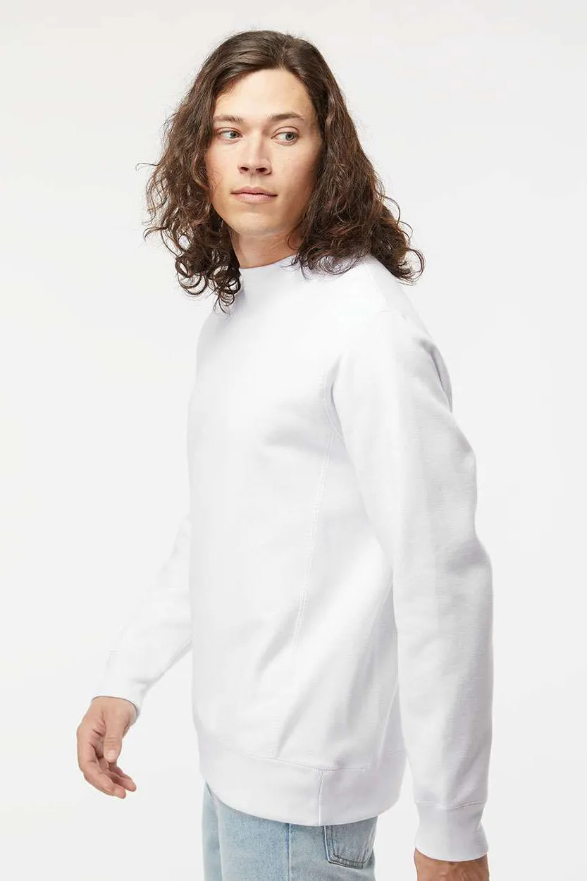 Independent Trading Company Mens Legend Crewneck Sweatshirt - White