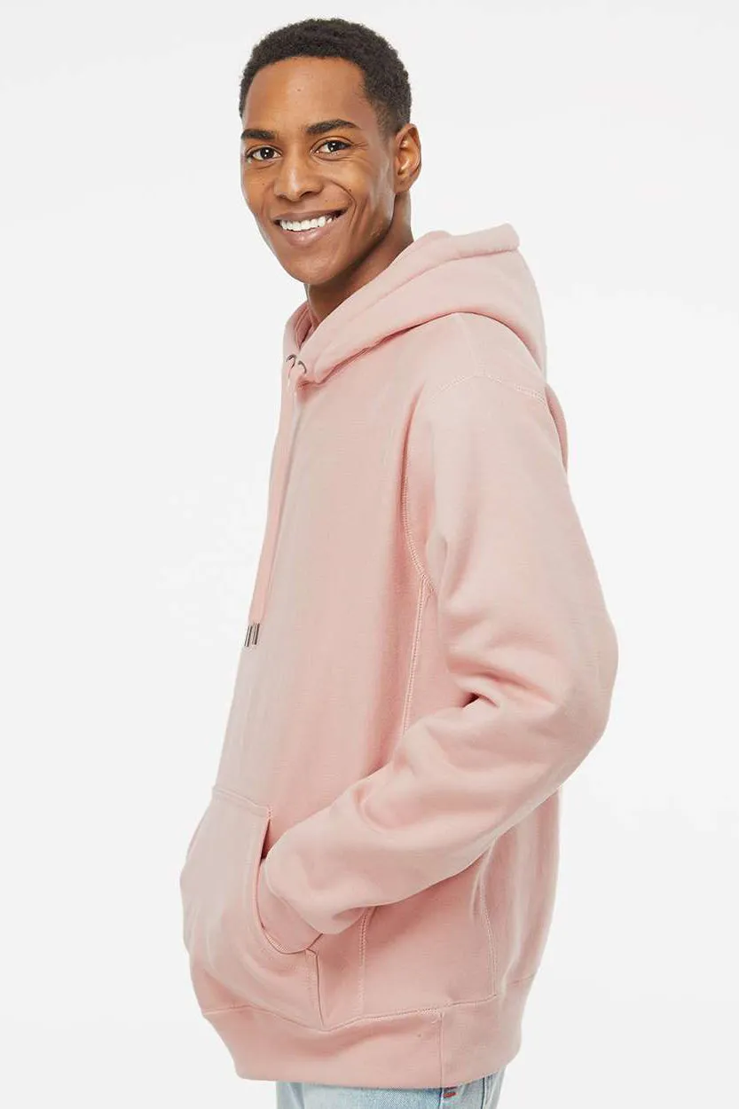 Independent Trading Company Mens Legend Hooded Sweatshirt Hoodie w/ Pouch Pocket - Dusty Pink