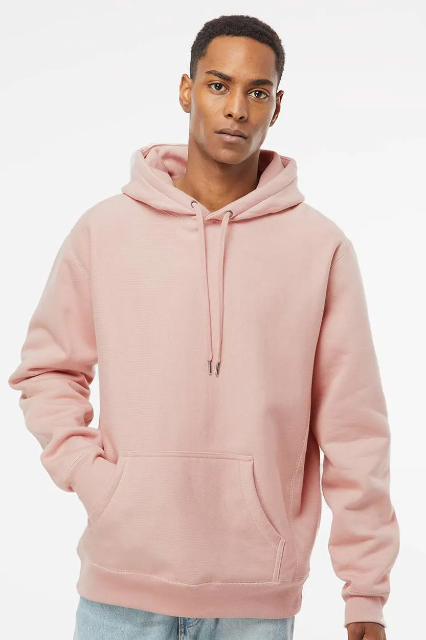 Independent Trading Company Mens Legend Hooded Sweatshirt Hoodie w/ Pouch Pocket - Dusty Pink