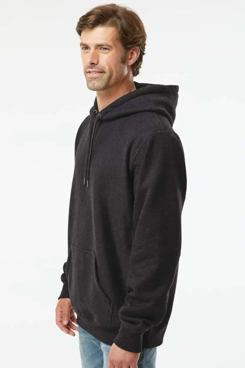 Independent Trading Company Mens Legend Hooded Sweatshirt Hoodie w/ Pouch Pocket - Heather Charcoal Grey