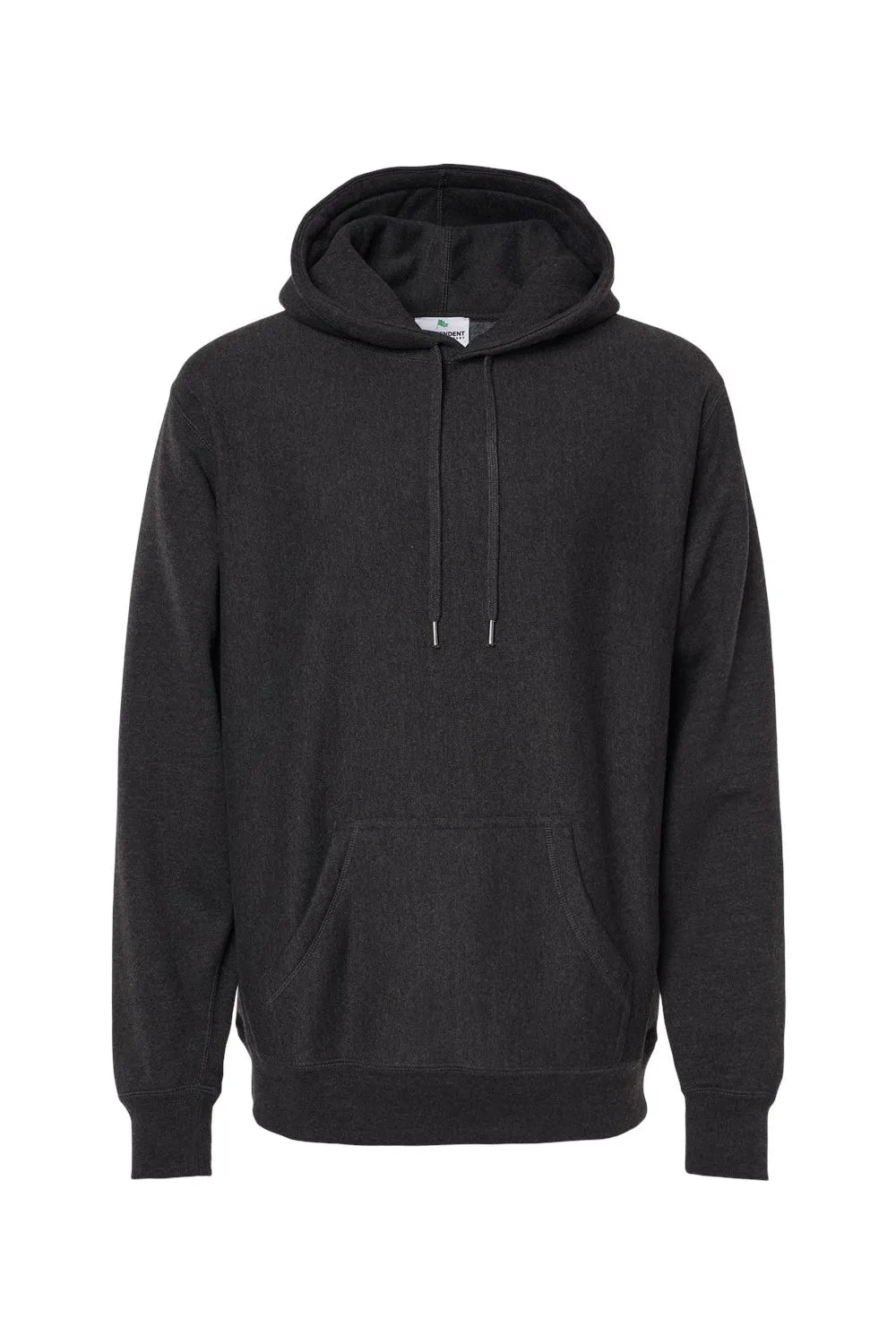 Independent Trading Company Mens Legend Hooded Sweatshirt Hoodie w/ Pouch Pocket - Heather Charcoal Grey