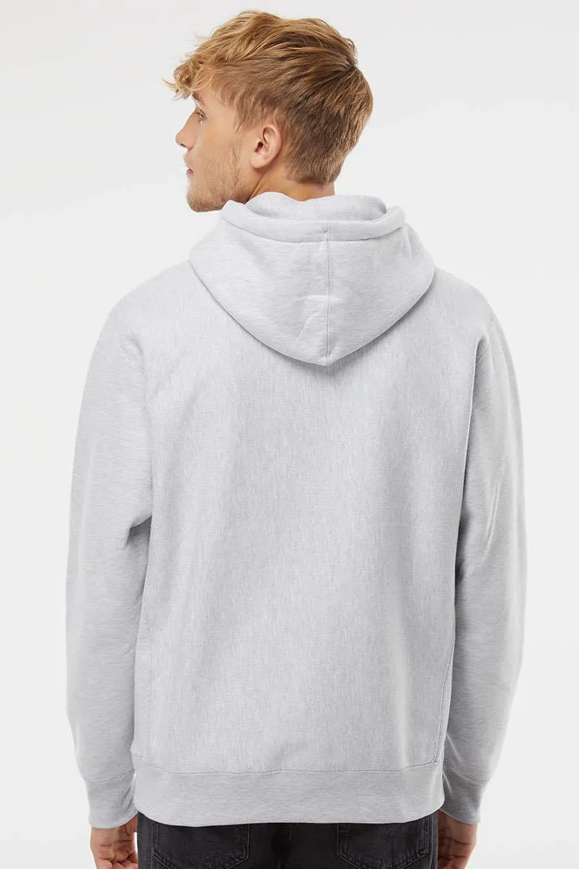 Independent Trading Company Mens Legend Hooded Sweatshirt Hoodie w/ Pouch Pocket - Heather Grey