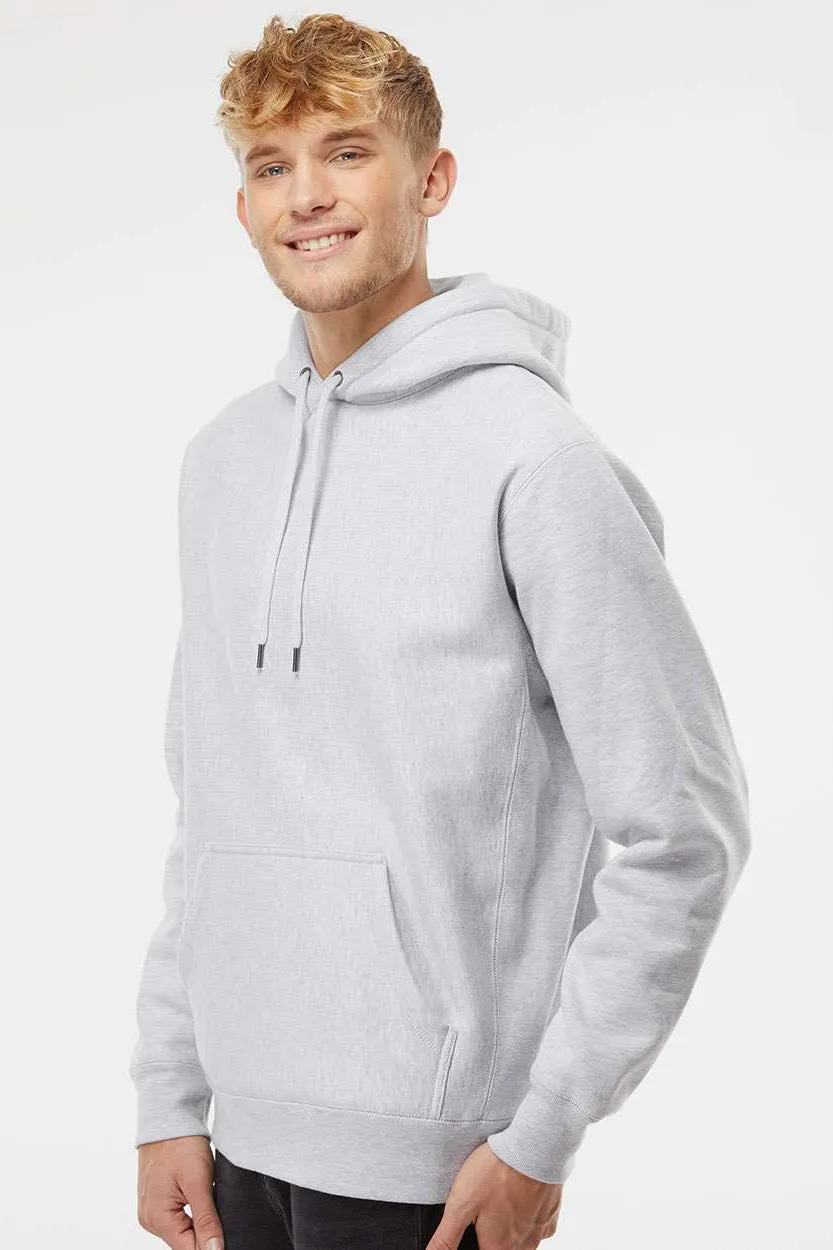 Independent Trading Company Mens Legend Hooded Sweatshirt Hoodie w/ Pouch Pocket - Heather Grey