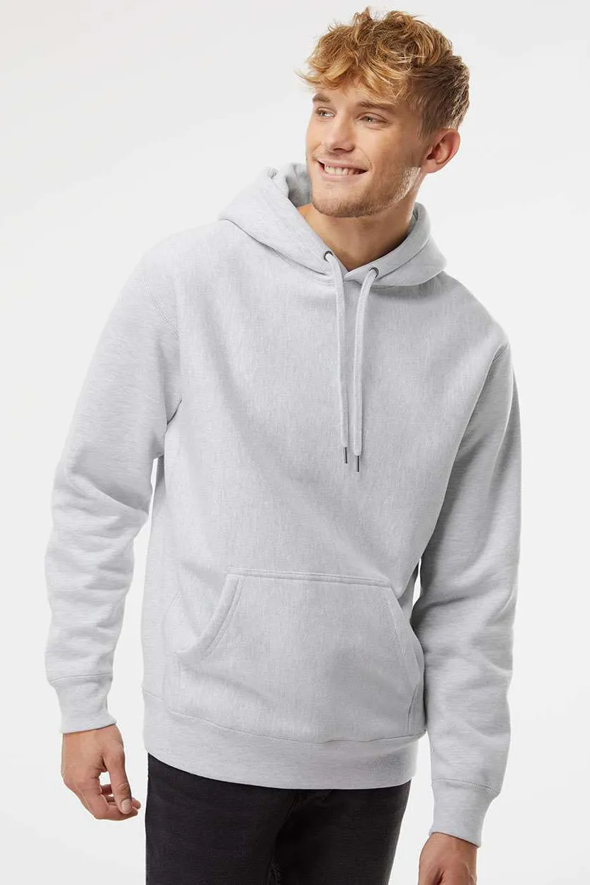 Independent Trading Company Mens Legend Hooded Sweatshirt Hoodie w/ Pouch Pocket - Heather Grey