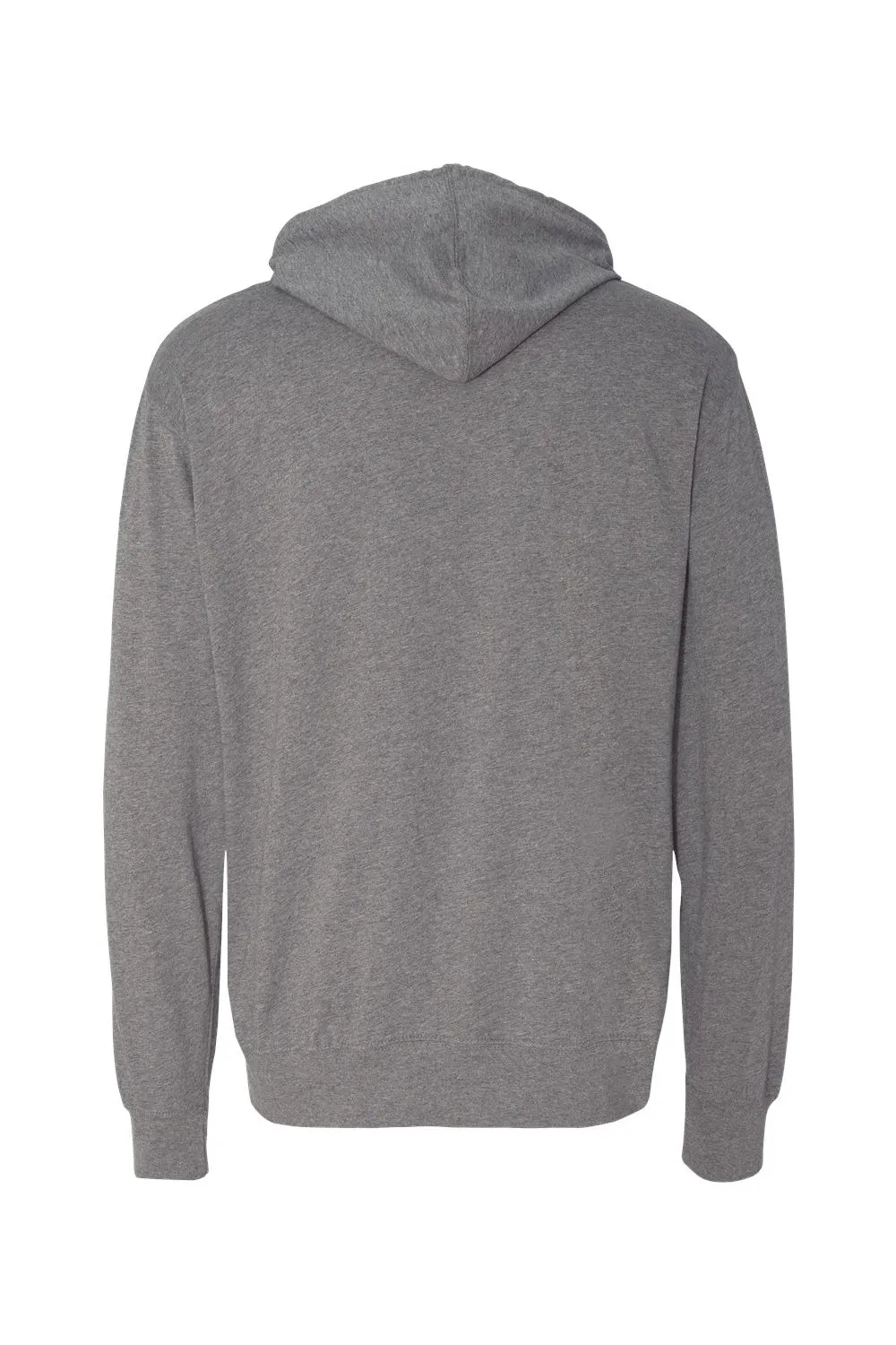 Independent Trading Company Mens Long Sleeve Hooded T-Shirt Hoodie - Heather Gunmetal Grey
