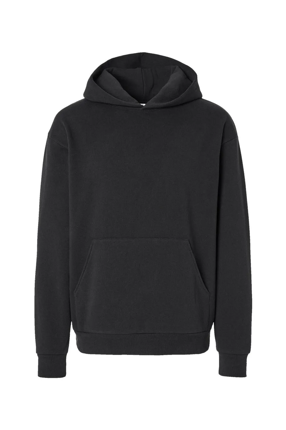 Independent Trading Company Mens Mainstreet Hooded Sweatshirt Hoodie w/ Pouch Pocket - Black