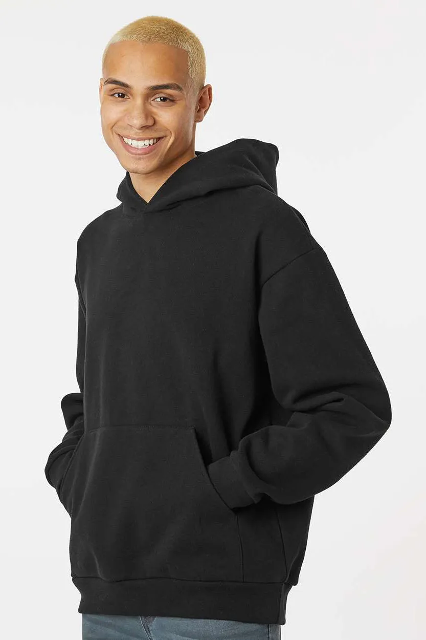 Independent Trading Company Mens Mainstreet Hooded Sweatshirt Hoodie w/ Pouch Pocket - Black