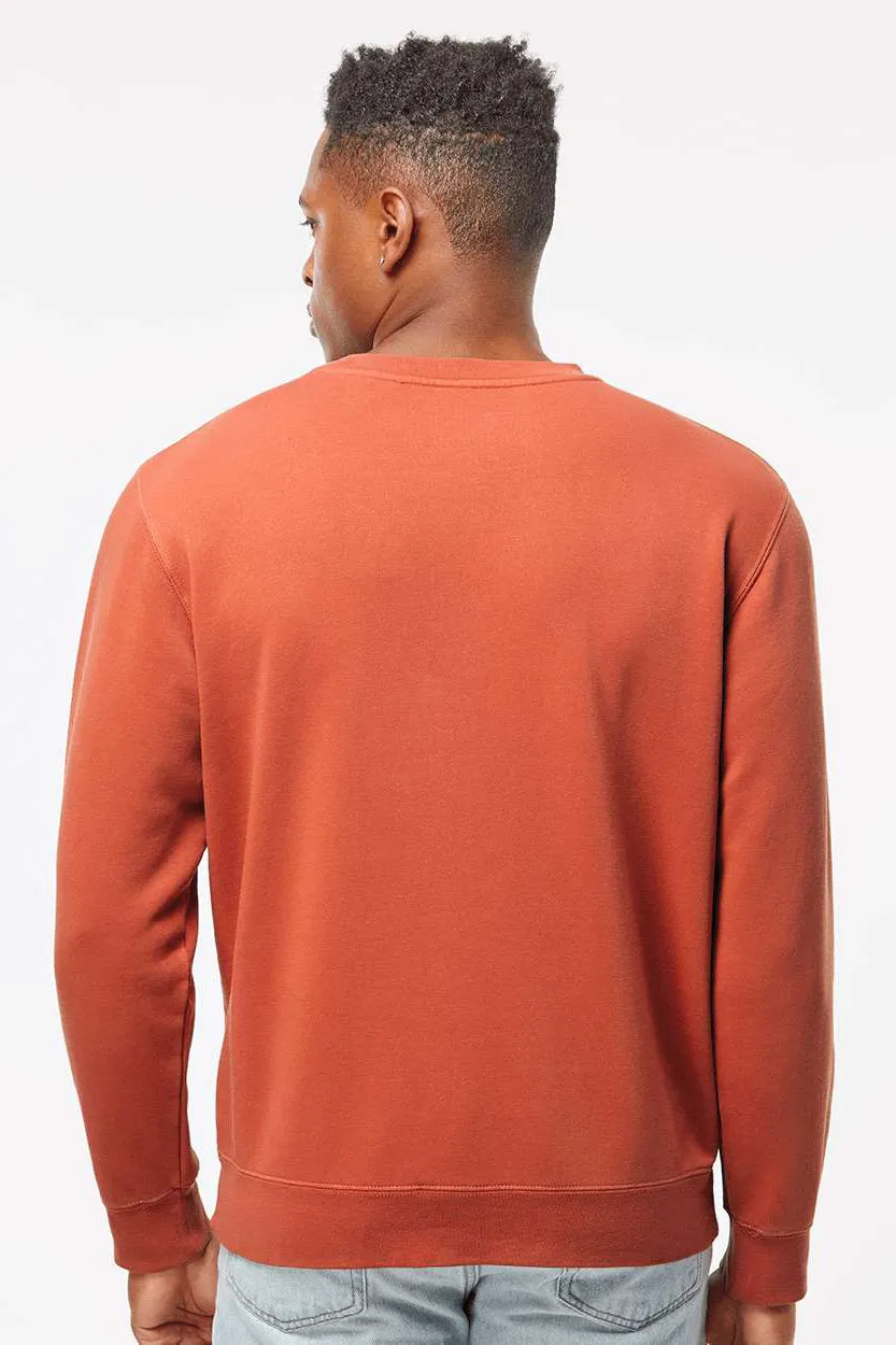 Independent Trading Company Mens Pigment Dyed Crewneck Sweatshirt - Amber