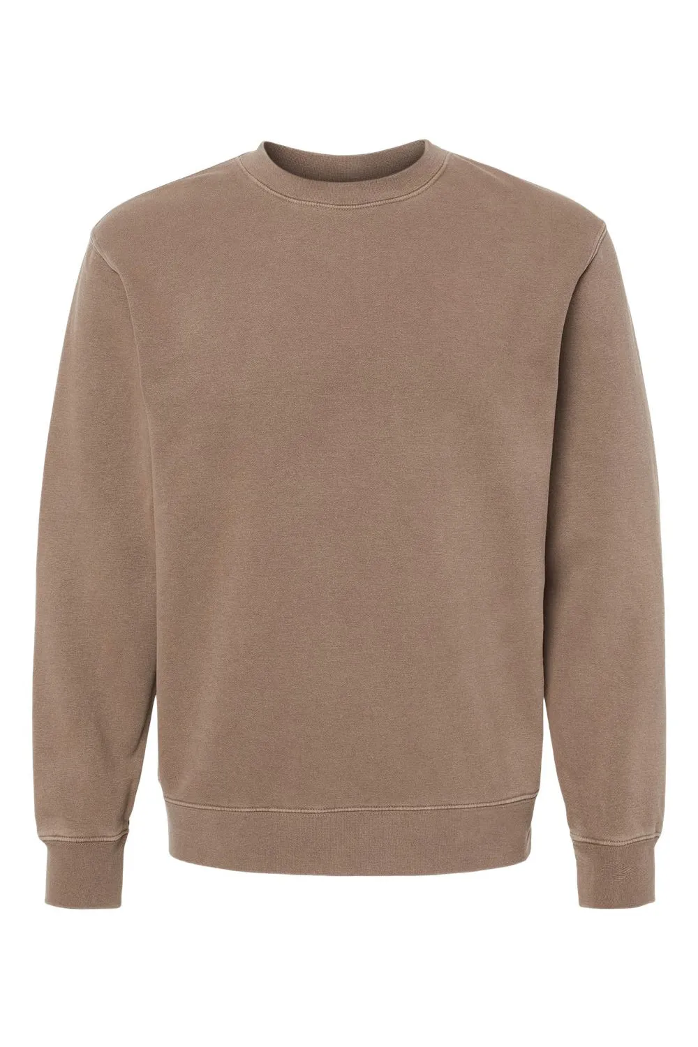 Independent Trading Company Mens Pigment Dyed Crewneck Sweatshirt - Clay Brown