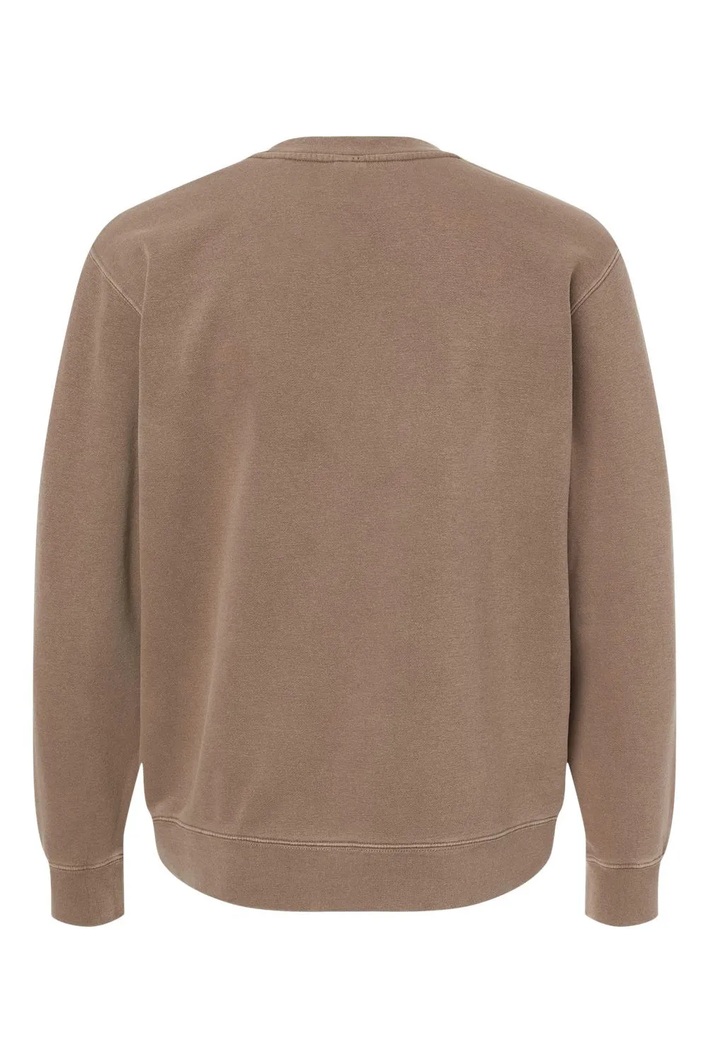Independent Trading Company Mens Pigment Dyed Crewneck Sweatshirt - Clay Brown
