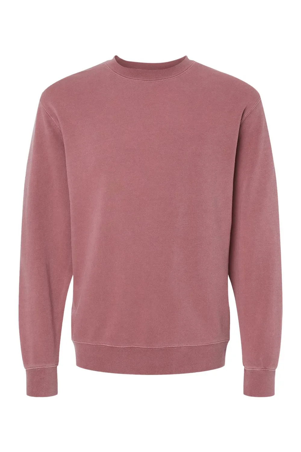 Independent Trading Company Mens Pigment Dyed Crewneck Sweatshirt - Maroon