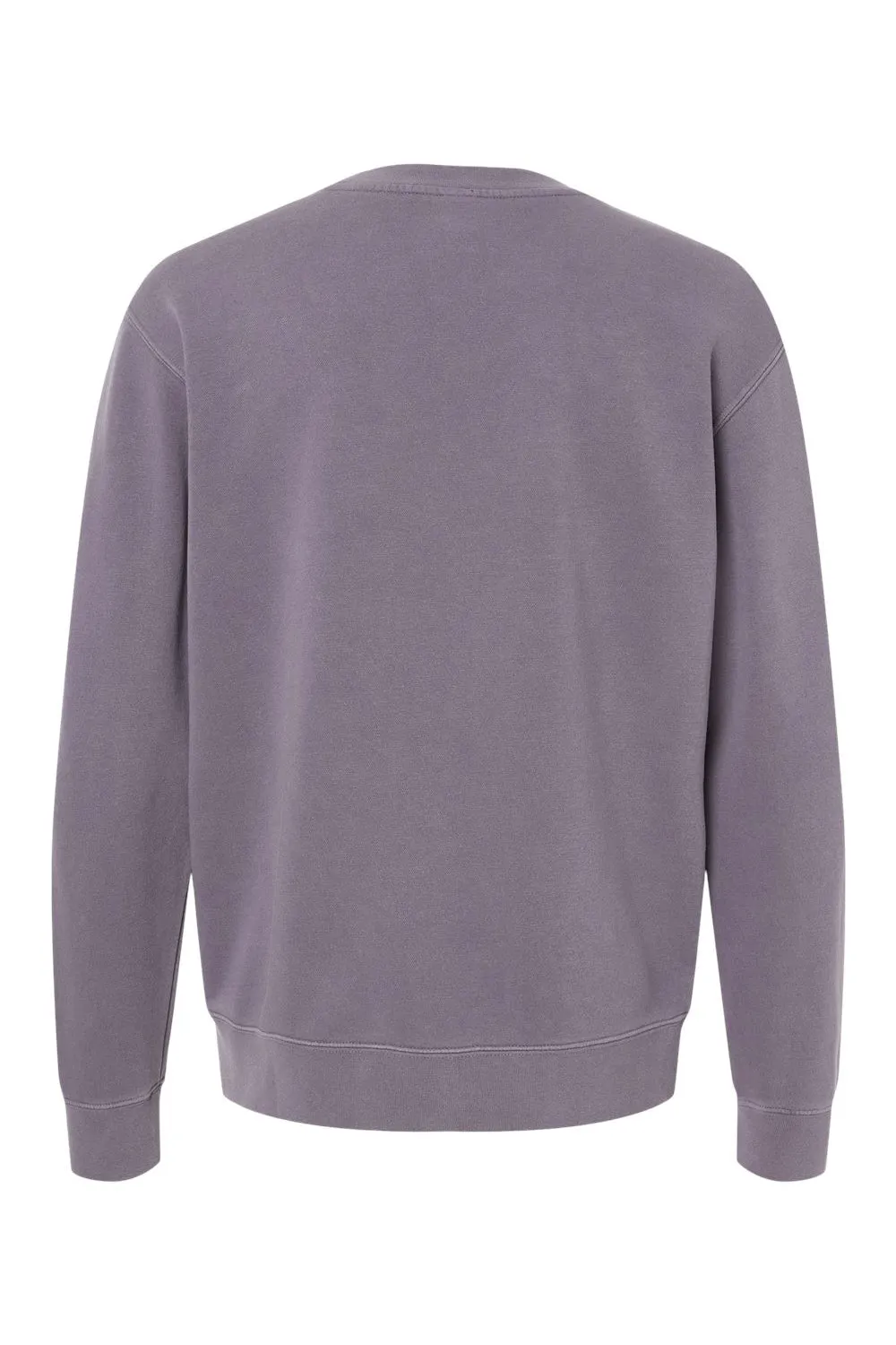Independent Trading Company Mens Pigment Dyed Crewneck Sweatshirt - Plum Purple