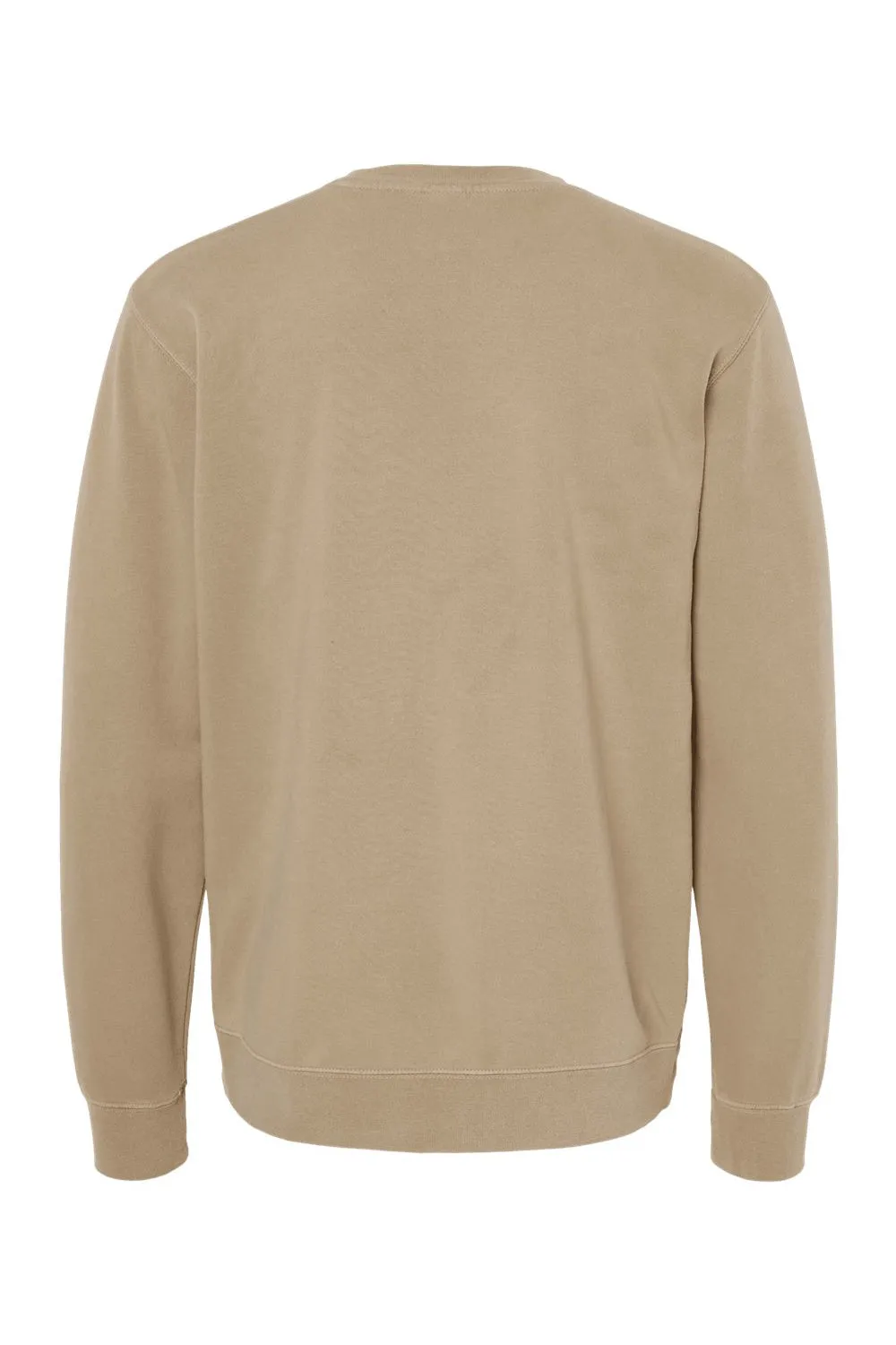 Independent Trading Company Mens Pigment Dyed Crewneck Sweatshirt - Sandstone Brown