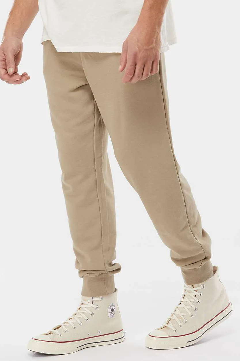 Independent Trading Company Mens Pigment Dyed Fleece Sweatpants w/ Pockets - Sandstone Brown
