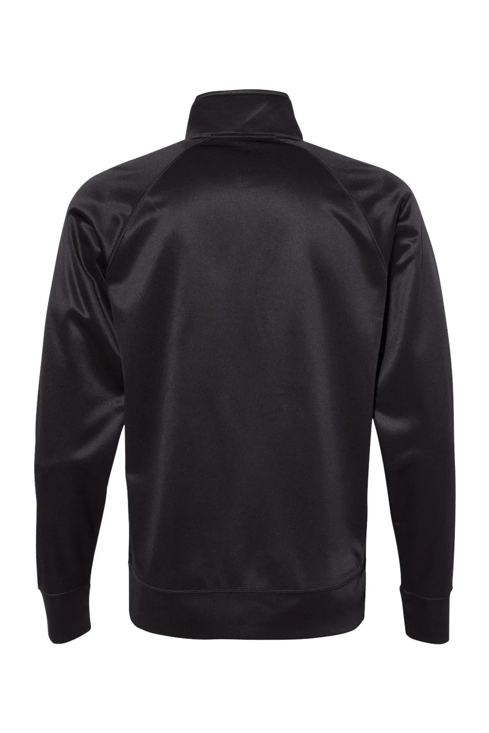 Independent Trading Company Mens Poly Tech Full Zip Track Jacket - Black