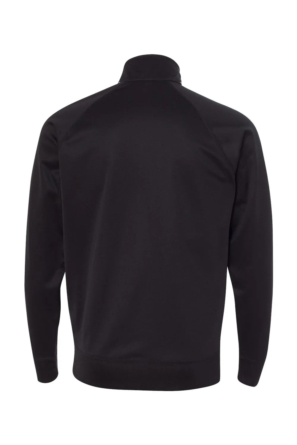 Independent Trading Company Mens Poly Tech Full Zip Track Jacket - Black/White