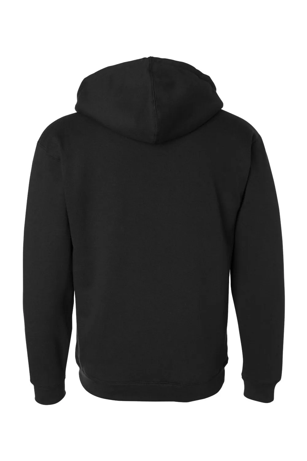 Independent Trading Company Mens Sherpa Lined Full Zip Hooded Sweatshirt Hoodie w/ Pockets - Black/Natural