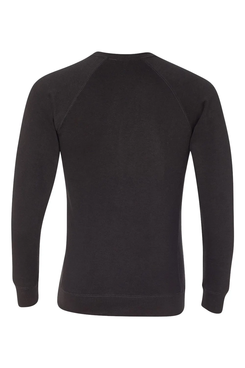 Independent Trading Company Mens Special Blend Crewneck Raglan Sweatshirt - Black