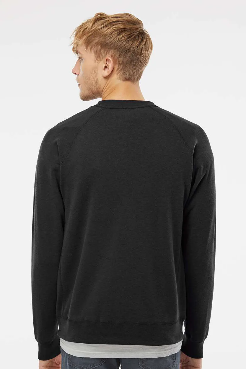 Independent Trading Company Mens Special Blend Crewneck Raglan Sweatshirt - Black