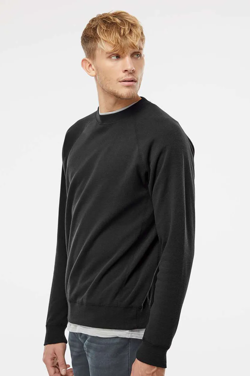 Independent Trading Company Mens Special Blend Crewneck Raglan Sweatshirt - Black
