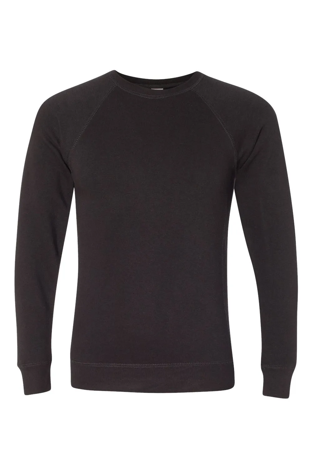 Independent Trading Company Mens Special Blend Crewneck Raglan Sweatshirt - Black